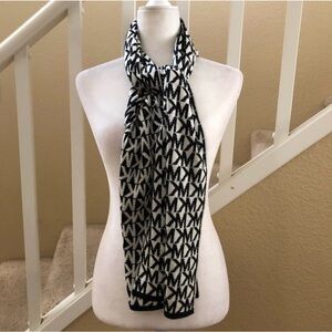 Michael Kors Monogram Black and White Scarf